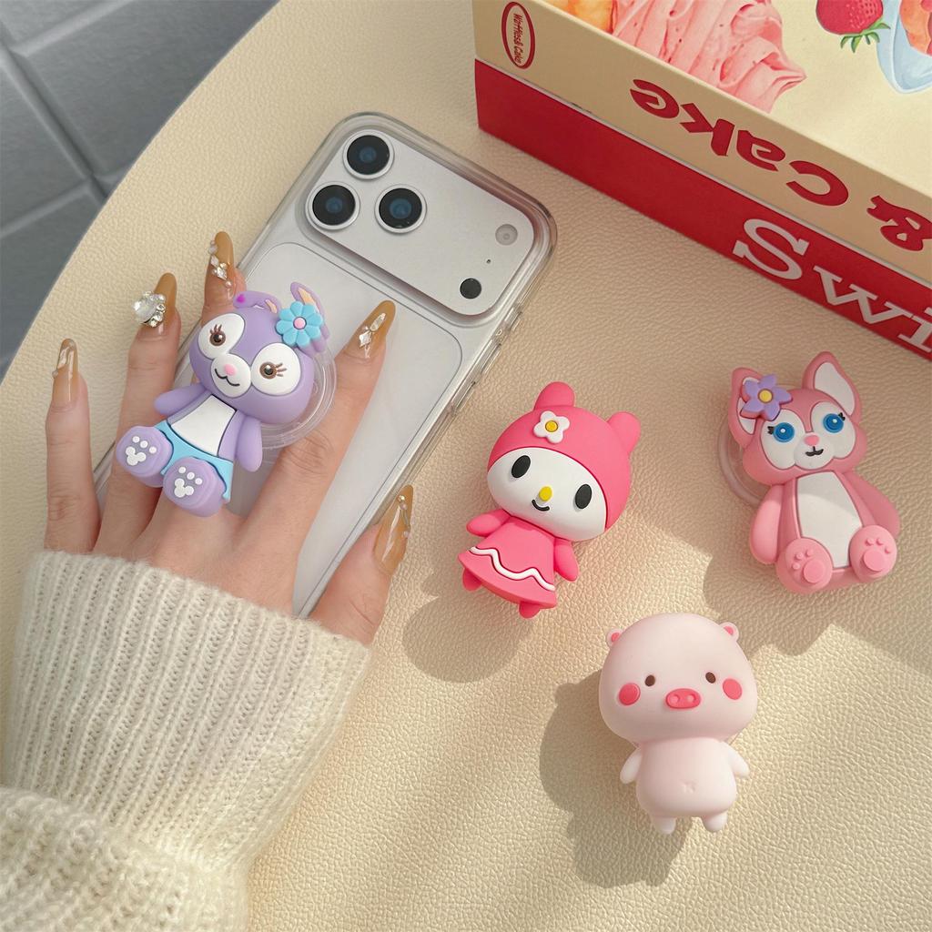 Cute Cartoon Airbag Magnetic Phone Holder & Foldable Ring Stand