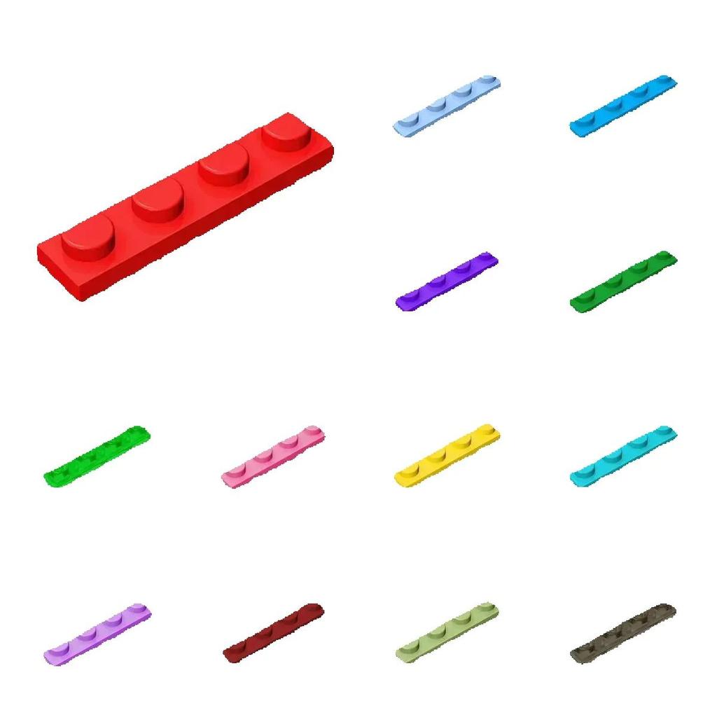 50 Stück 3710 1x4 Punktplatte dünne Figuren für Bausteinspielzeug für Kinder kompatibel mit Montage