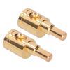 2pcs 0GA Wire Reducer Terminal Connector Pure Copper Gold Plated for Car Audio Amplifier Modification
