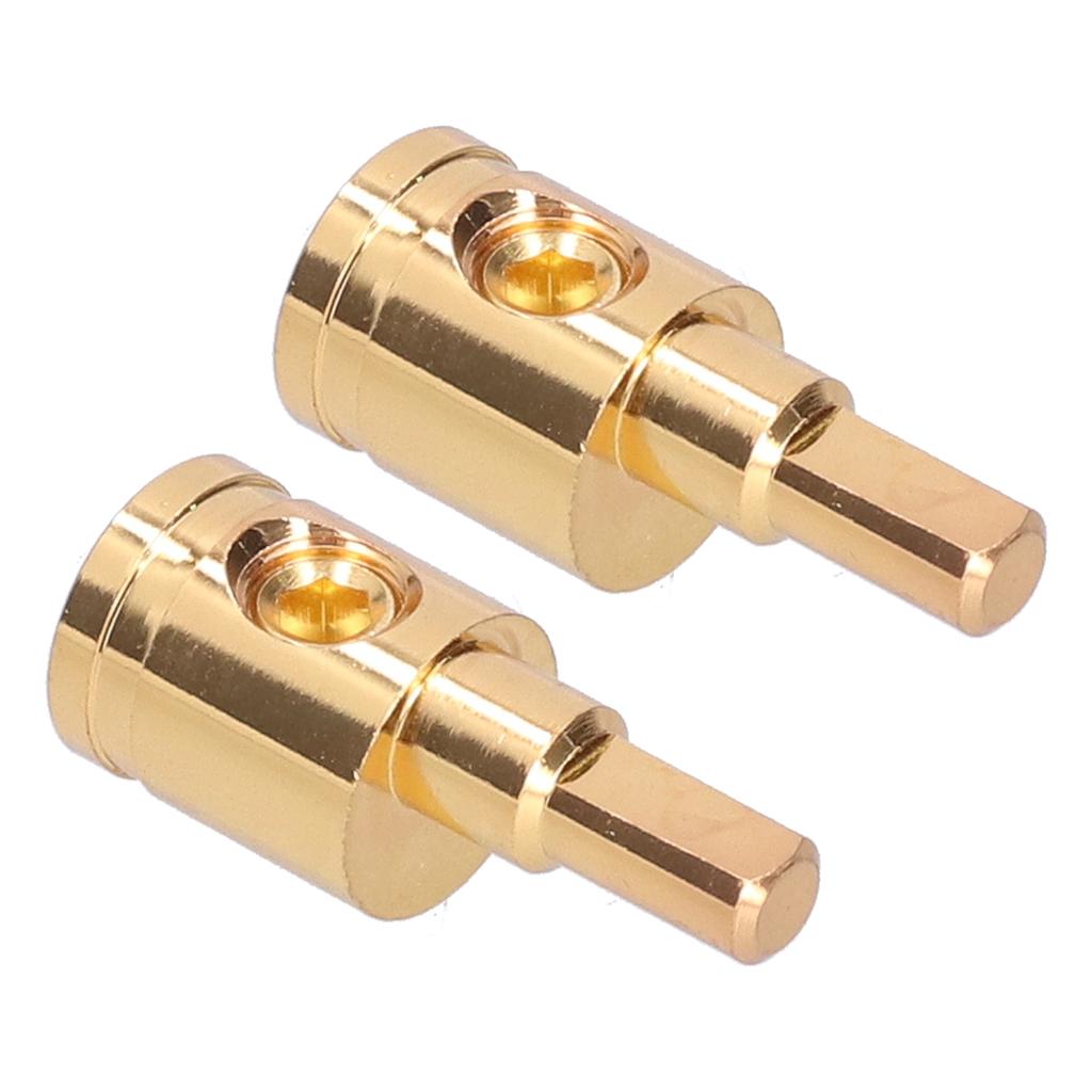 2pcs 0GA Wire Reducer Terminal Connector Pure Copper Gold Plated for Car Audio Amplifier Modification