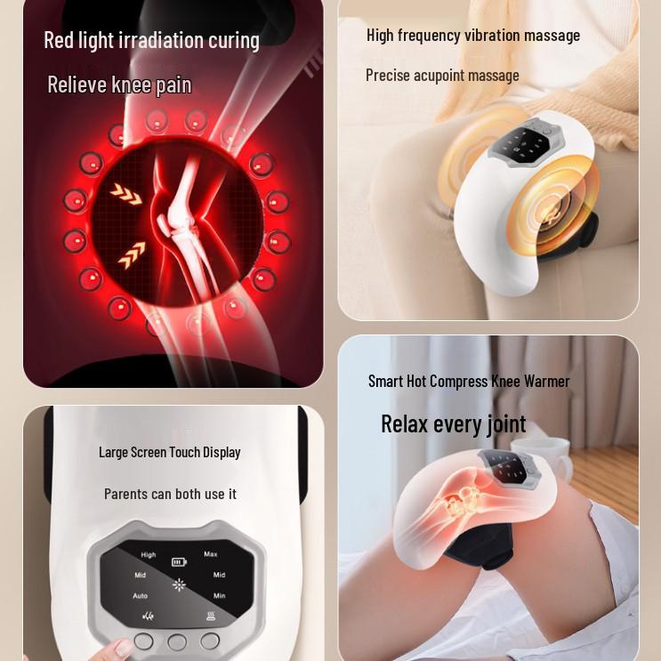 Heated Knee Massager with Vibration Therapy for Cold Legs & Elderly Use