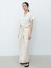 Race Wrap Twisted Skirt_Beige