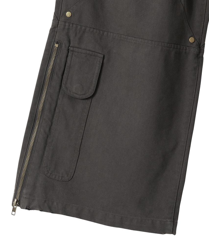 Uallong Lowrise Washed Curve Cargo Pants - Khaki