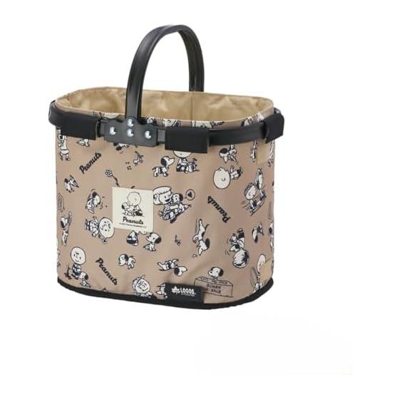 LOGOS SNOOPY (PEANUTS 75years) Mini Semiruna Basket 86001141 Picnic Folding Basket Going Out Walking