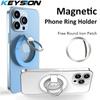 KEYSION Magnetic Phone Ring Holder For iPhone 13 Pro Max Mag - Safe Stand Function Built In Phone Case Kick Mount For iPhone 12