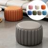 Cushion Seat Pumpkin Stool Low Profile Ottoman Storage Seat Entryway Ottoman Shoe Changing Area