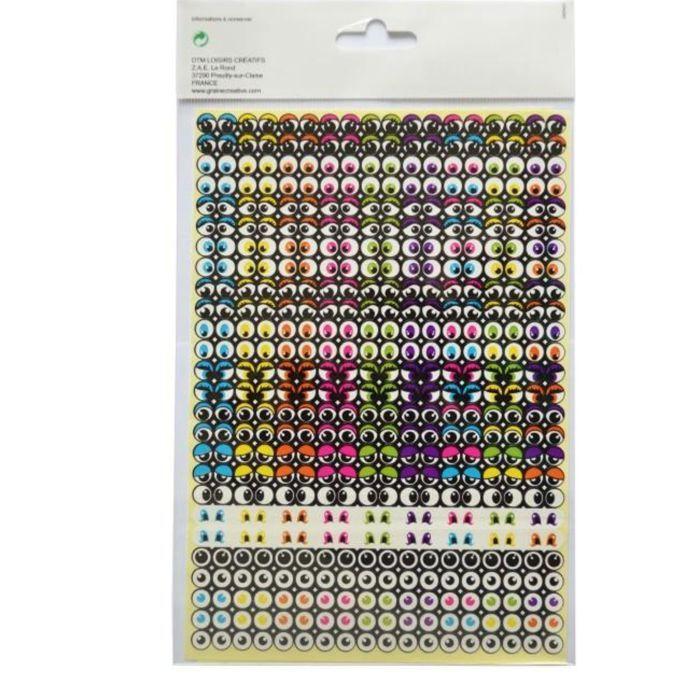 1188 gommettes adhésives - yeux