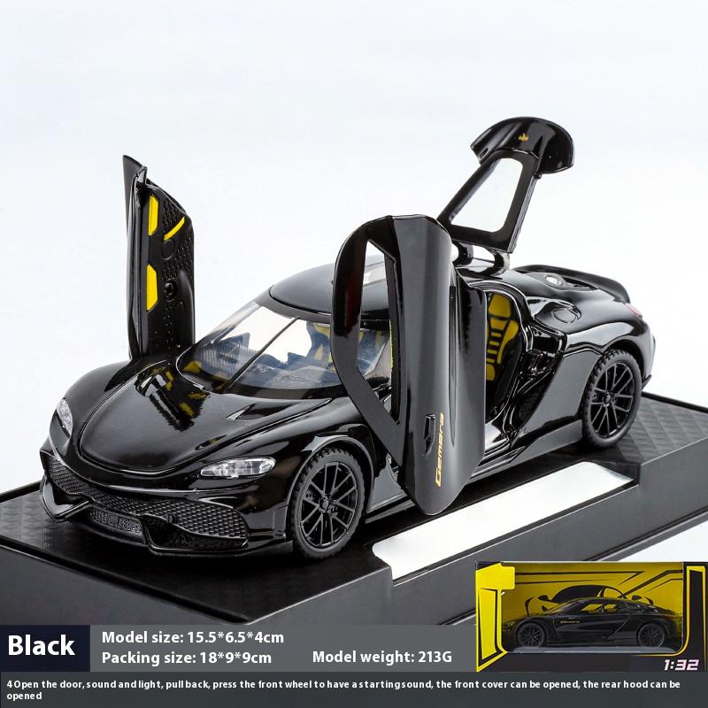 

Масштаб 1/32 Koenigsegg Gemera GT Суперкар Сплав Литая модель Звук и свет Двойные двери Игрушка Детская развивающая игрушка Декоративное украшение чёрный