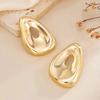 IngeSight.Z Exaggerated Irregular Teardrop Shape Metal Stud Earring for Women Creative Hollowout Piercing Ear Accessory Jewelry