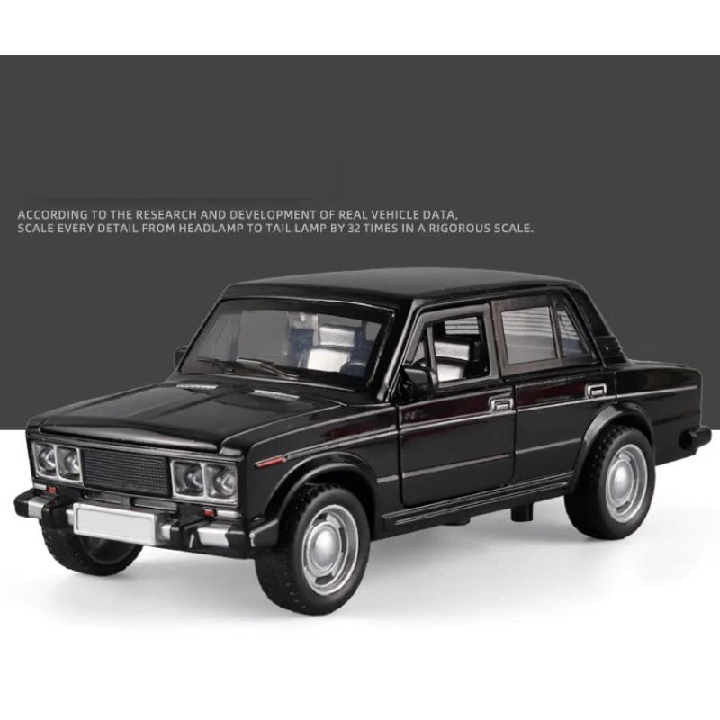 1/32 Retro LADA Alloy Car Model Toys, Car Center Console Interior Decorations, Cool Desktop Ornaments, Adult Christmas/Birthday Gifts