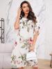 2026 Floral Short-sleeved Mid-length Dress for Women: European & American Style