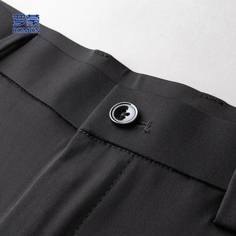 Luomeng Men's Ice Silk Silk Blend Straight-Leg Casual Trousers
