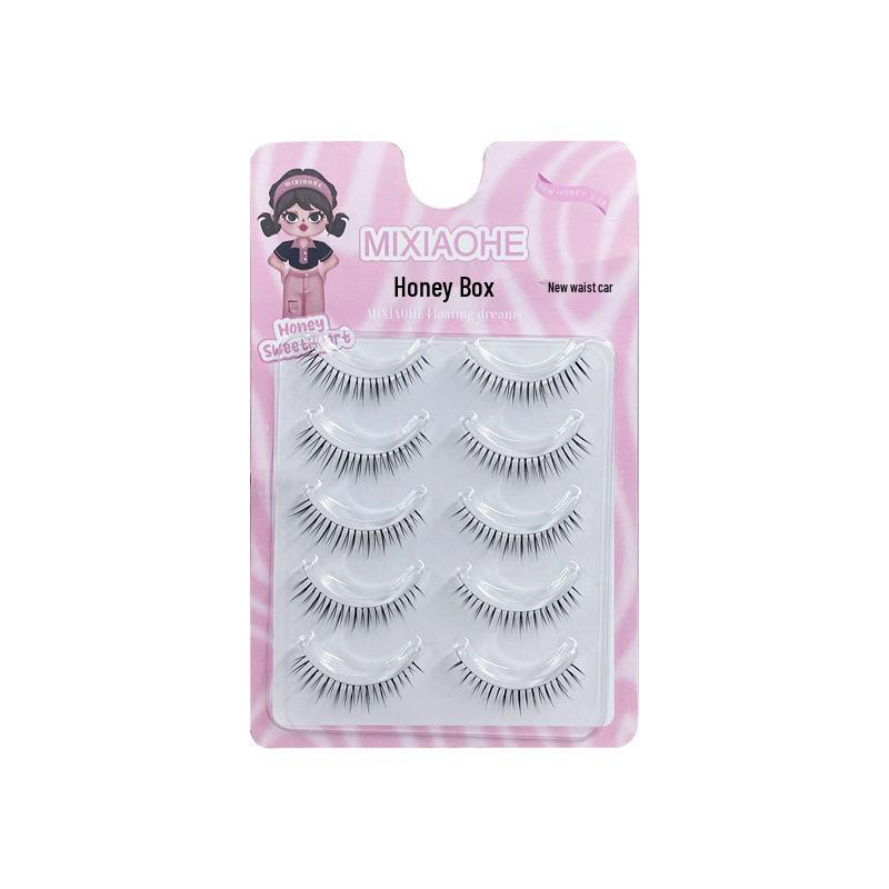 Honey Box Natural 9mm Lightweight False Eyelashes: Photogenic One-Piece, Root by Root, Full Strip.