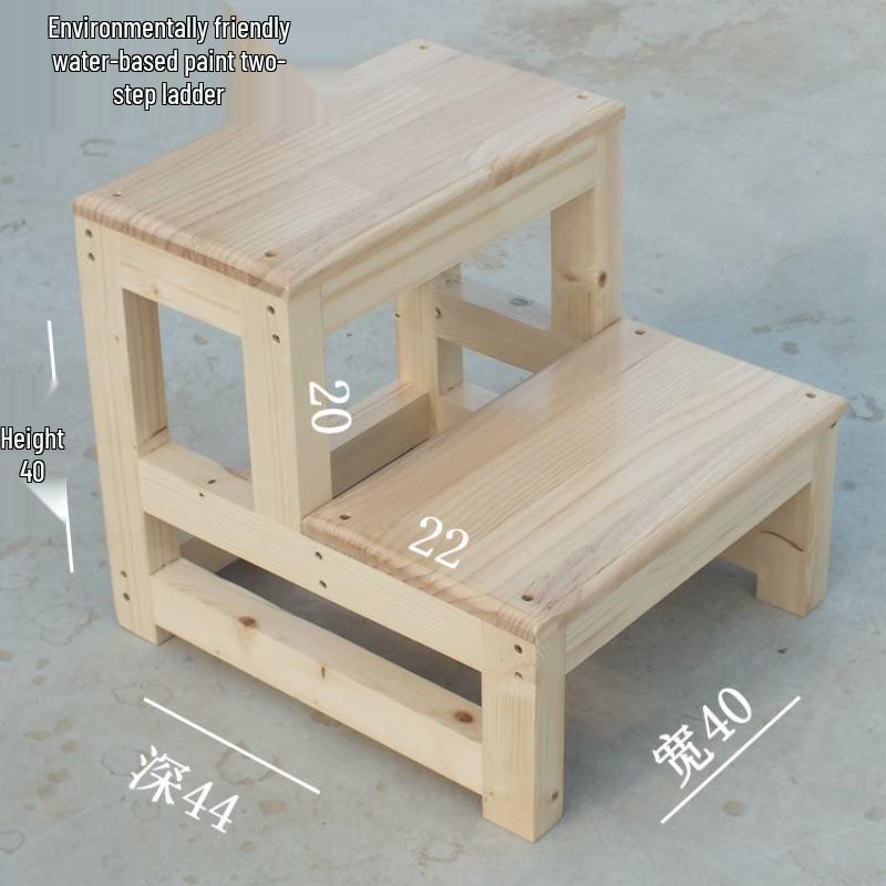 Compact Folding Solid Wood Step Stool & Ladder for Home Use