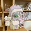 High value dopamine sweet contrasting color girl heart backpack college wind junior high school students multi-compartment backpack