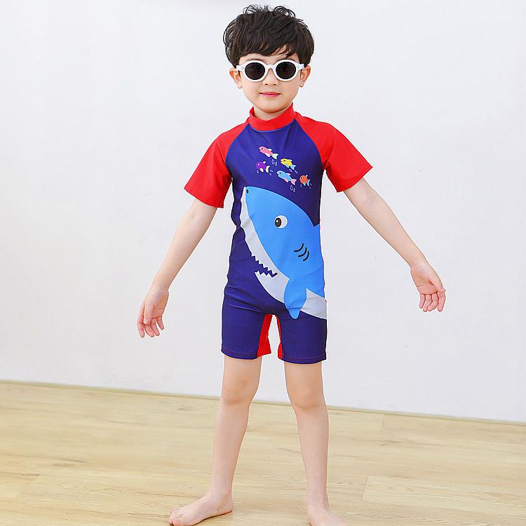 European & American Cartoon Kids' Quick-Dry One-Piece Swimsuit, Cute Design for Boys & Girls, Small To Medium Sizes