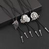 Men Personality Neck Tie Original Styles Western Bolo Ties Leather Pendant Tie for Sport and Casual Outfits