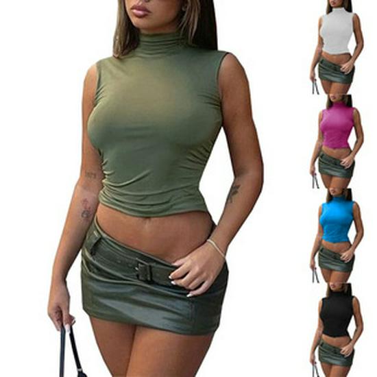 2025 European and American Women's Summer Sexy Knitted Sling Tank Top