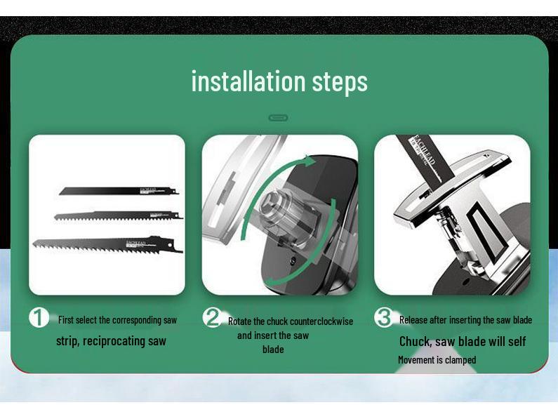 Rechargeable Brushless Handheld Chainsaw: Multifunctional Lithium Battery Saber & Reciprocating Saw for Household Logging.