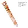 10-In-1 Retractable Ballpoint Pen Cartoon Bear Colored Pen 0.5MM Fine Point Smooth Writing Colorful Ball Pen Students School Office Supplies