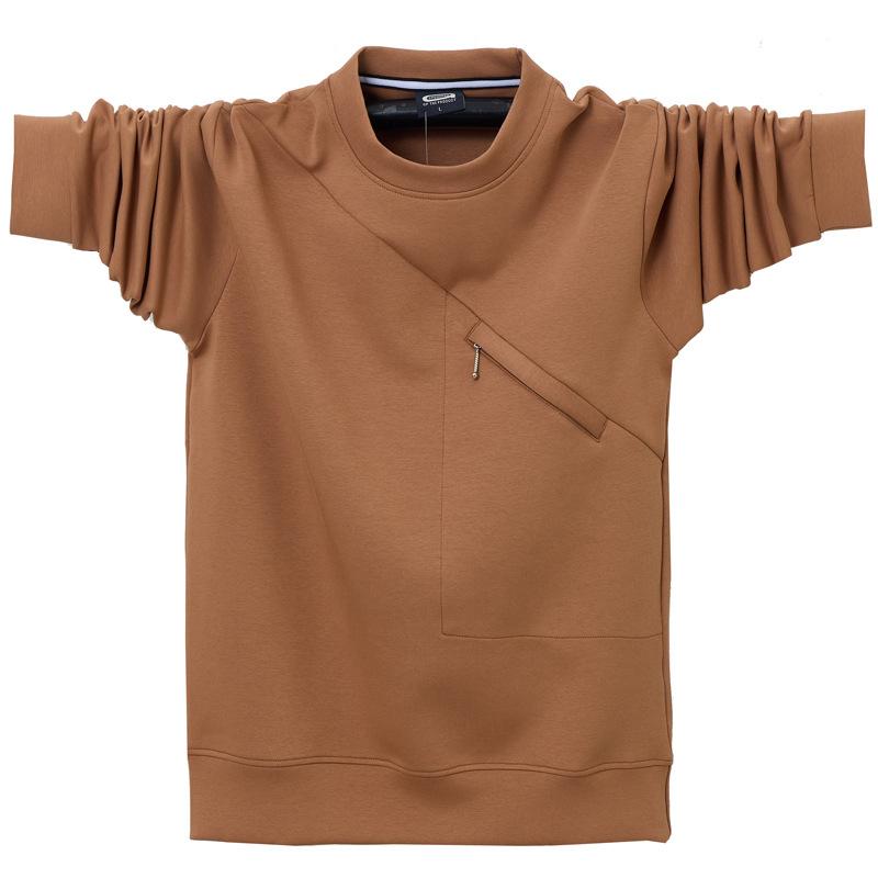 Casual Crewneck Sweatshirt for Men Breathable Crew Neck Loose Fit Pullover Tops Long Sleeve Sweatshirts Men's Basic Pullover Sweatshirt Plus Size