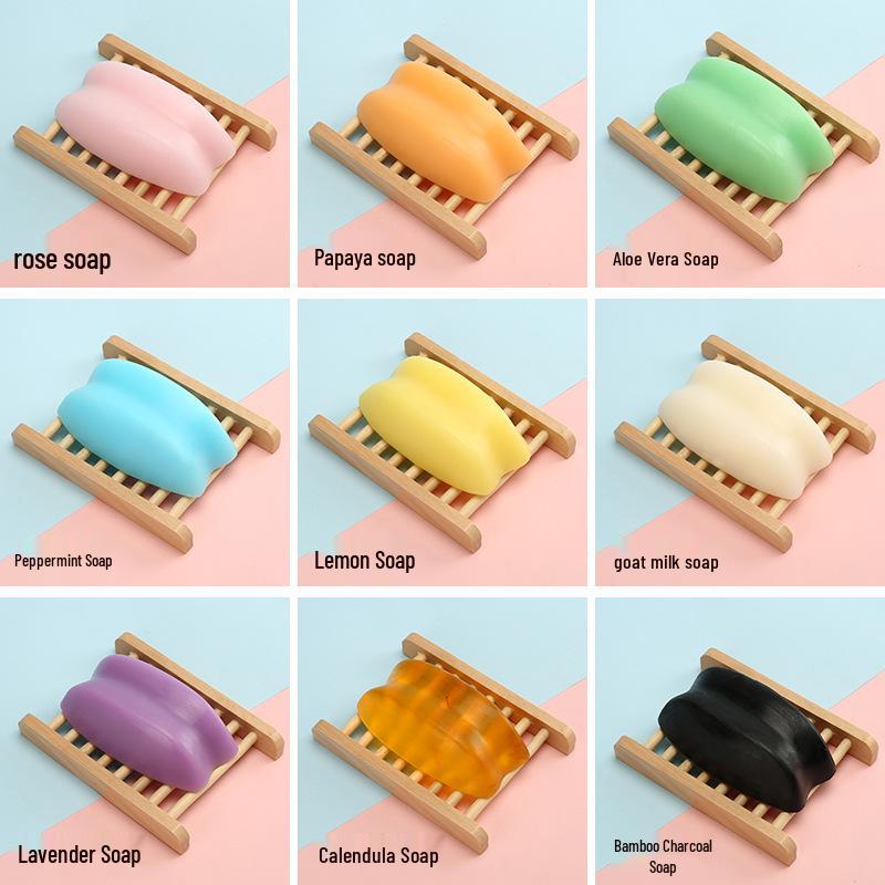 130g Handmade Goat Milk Rose Soap: Hydrating Essential Oil Facial Cleansing Soap