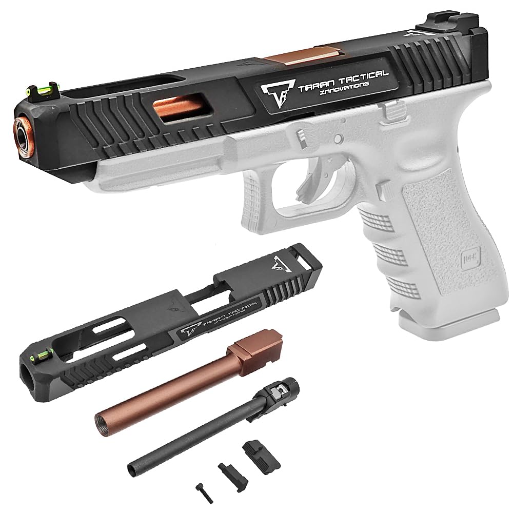 Ryohin Buhin Metal Slide & Metal Outer Barrel Set for Tokyo Marui GBB G17 Gen.3, Officially Licensed by EMG Taran Tactical, TTI Combat Master G34