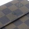LOUIS VUITTON Porte BilletsCartes Crdit Bi-Fold Wallet N61652 Double Sided Brown Damier canvas unisex Used