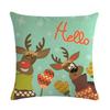 Nordic Cartoon Christmas Polar Bear Animal Print Cushion Cover Decorative for Sofa Linen Pillow Case Home Decor 45X45CM