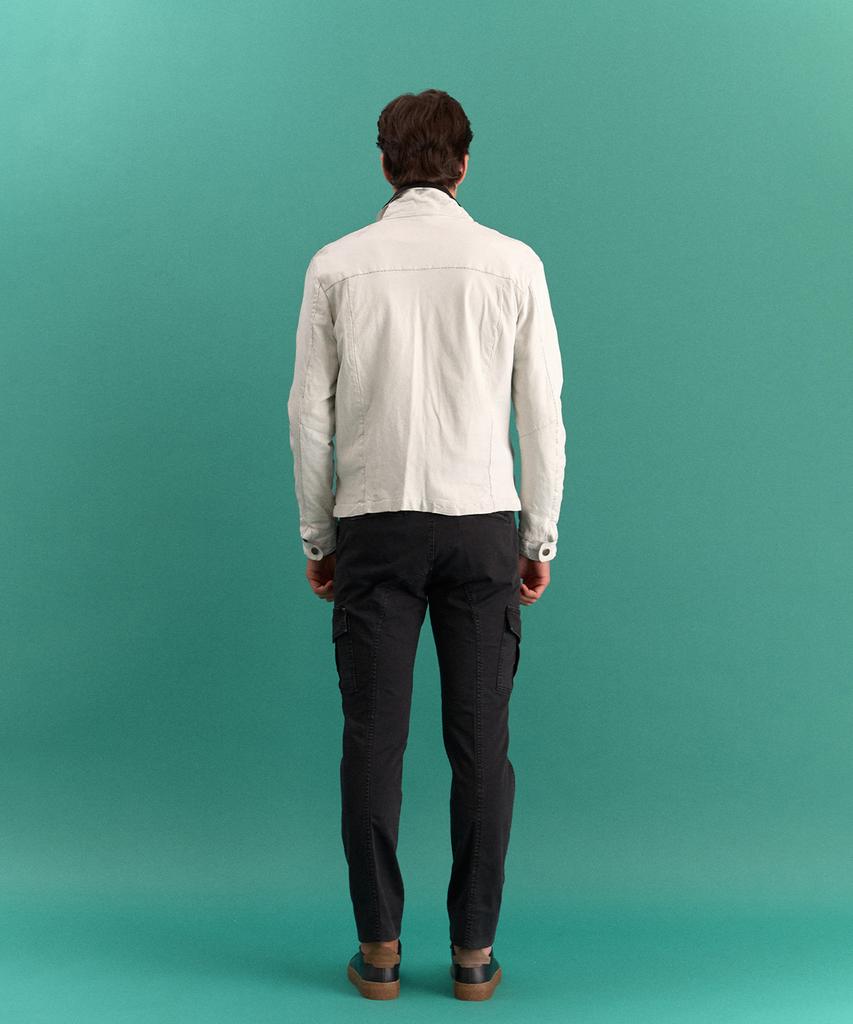 PANICALE Black Garment-Dyed Cotton Cargo Pants