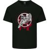 Motocross Bike On a Background of Gears Unisexs Light Cotton TShirt
