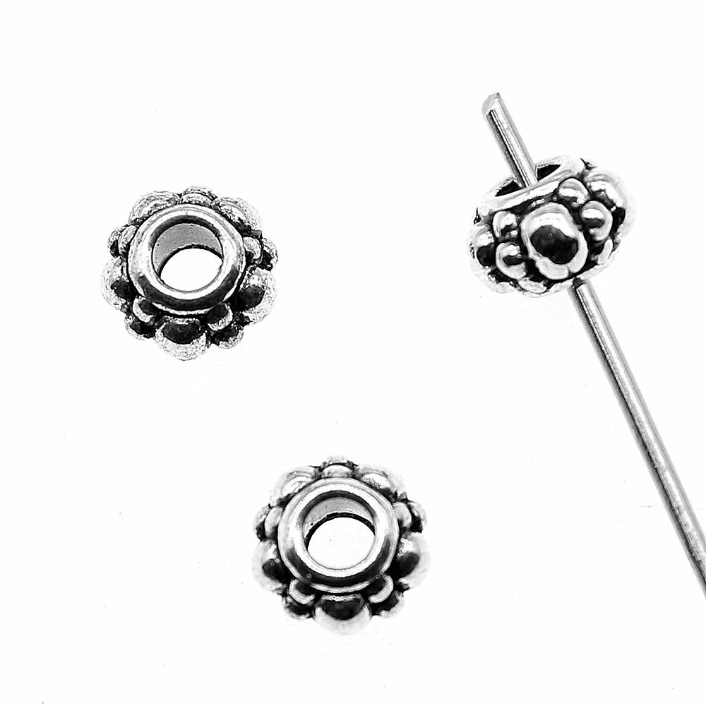 

60 шт. Прокладки для изготовления ювелирных изделий, браслеты, женские проставки с маленькими отверстиями, бусины 5x5x3 мм, размер отверстия 2 мм B13756