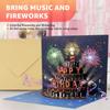 3D Light Music Birthday Card Pop Up Cake Creative Greeting Card Happy Birthday Party Gift Message Cards with Envelope for Kids
