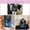 Denim Tote Bag For Women With Double Shoulder Straps Large Capacity Crossbody Style