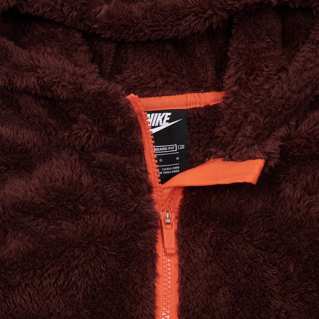 Nike Hoodie Comfortable Casual Kids Hoodies Red Brown DM2330-624