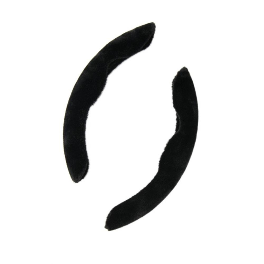 2Pcs Soft Auto Steering Cover Plush Steering Wheel Sleeve Steering Wheel Protector  General