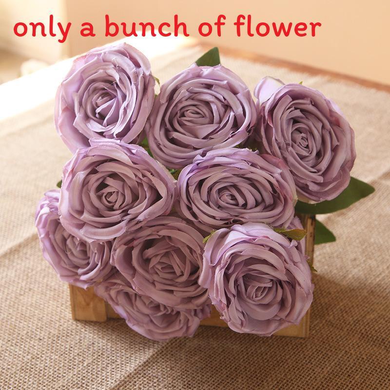 Rose Wall Decor Artificial Flowers For Wedding Home Photography With Silk Material