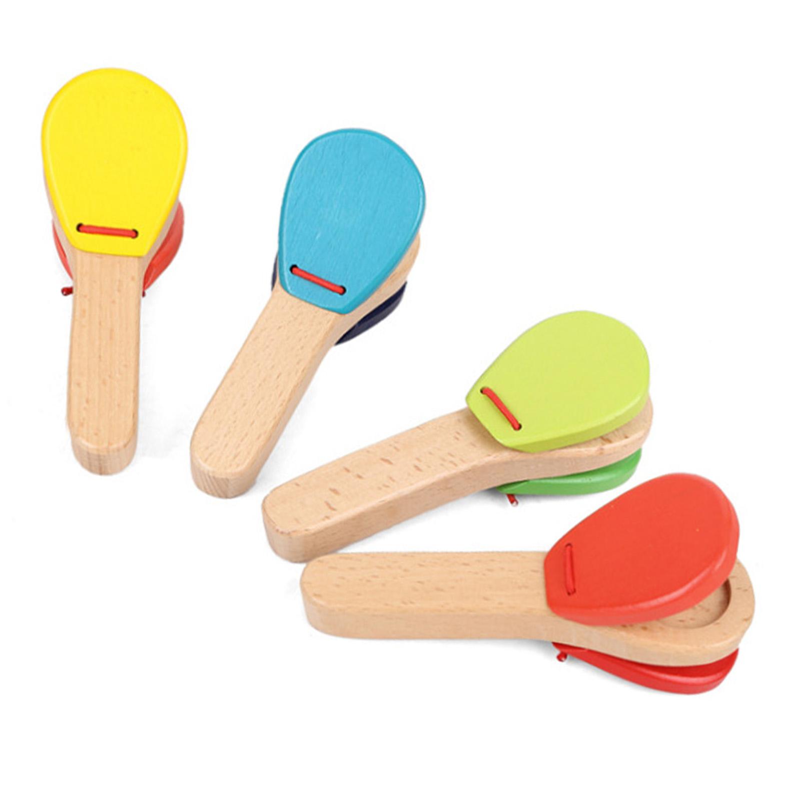 

Деревянная музыкальная хлопушка для малышей, кастаньета, ударная пластина, игрушка для детей раннего образования