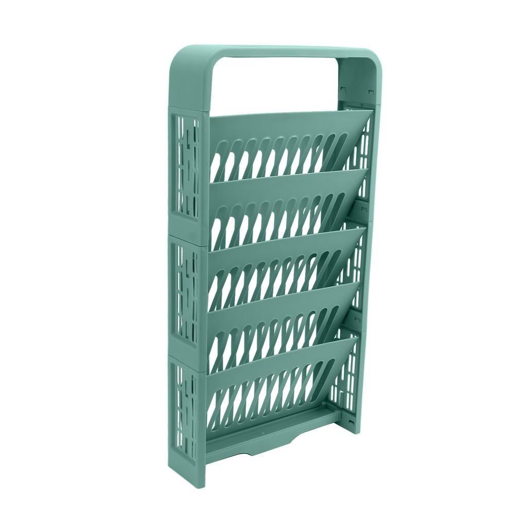 5 Tier Bookshelf Plastic Book Storage Rack   Shelf   Bookcases Floor Standing