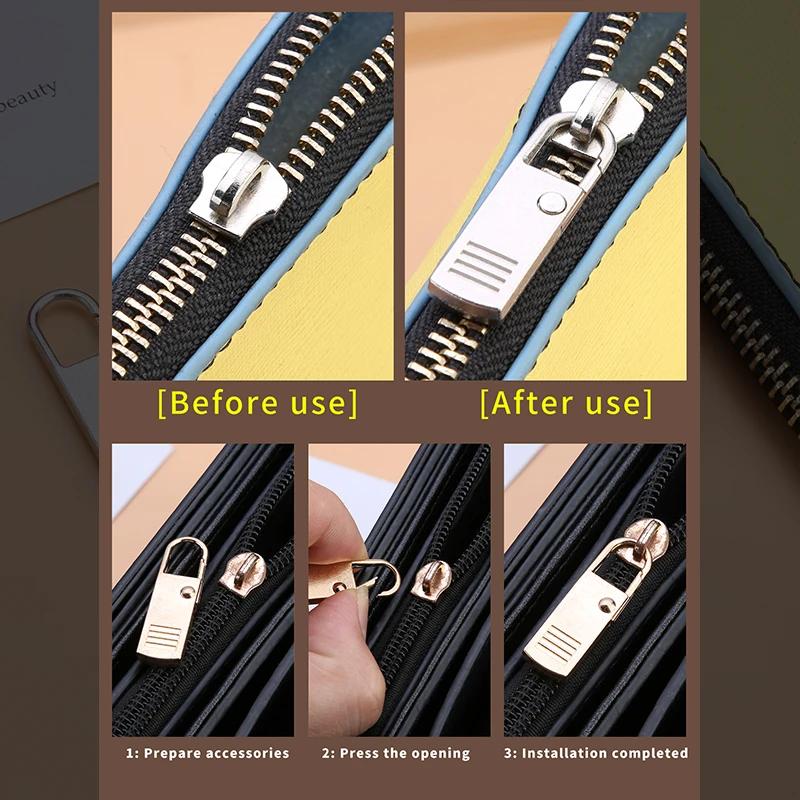 Tool Free Detachable Zipper Head Pull Replacement Zipper Accs for Jeans Backpack Sewing Tools 5pcs Detachable Zipper