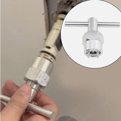 Aluminum Alloy Faucet Cartridge Puller Professional Single Handle Faucet Core Removal Tool Durable Silver Bathroom Faucet Wrench