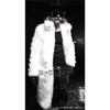 Men Two Tone Faux Fur Long Coat Open Front Fluffy Warm Winter Luxury Plush Overcoat With Pockets