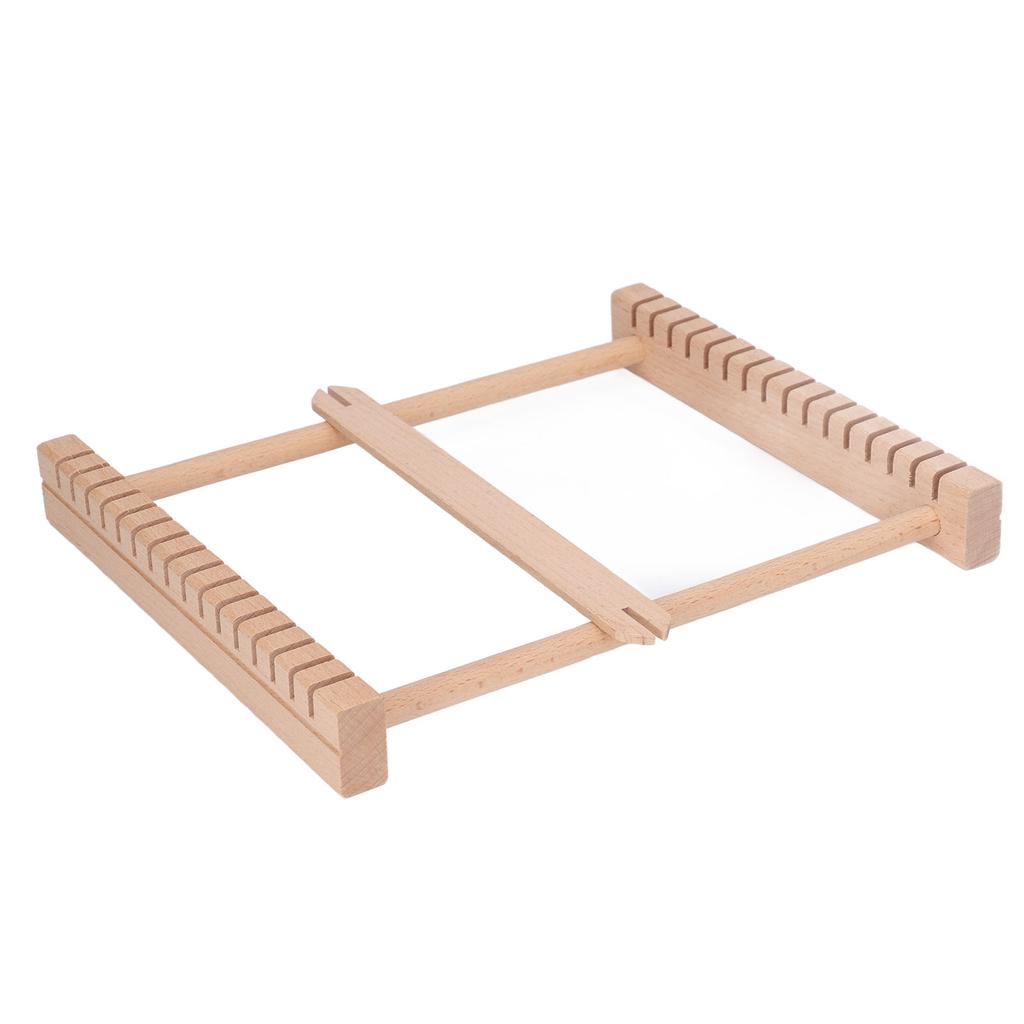 SKC Webstuhl DIY Holzwebmaschine Wandteppich Strickwerkzeug Kinder Anfänger Buchenholz Spielzeug Wollspinnmaschine