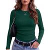 Women's Slim Fit Long Sleeve Neck T-Shirt