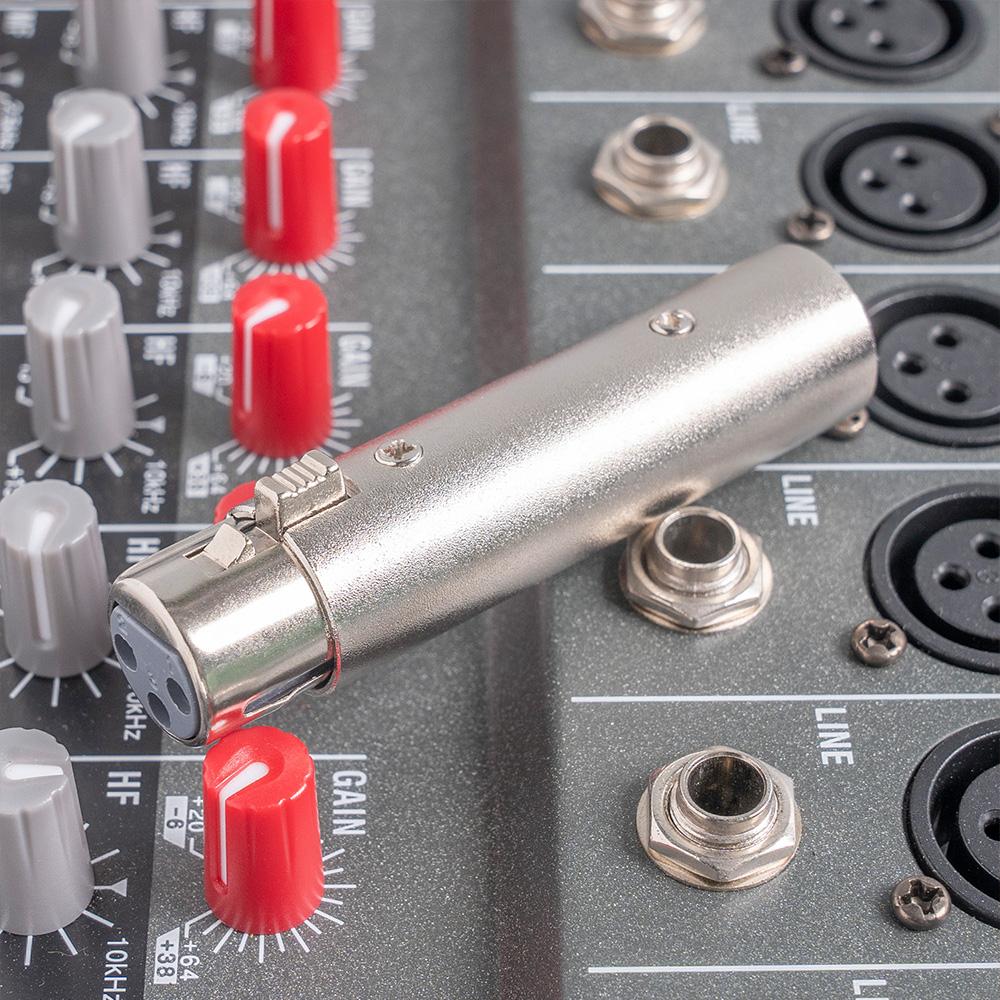 2pcs XLR Adapter XLR Male To Female Adapter XLR Female To Male Microphone Audio Converter Zinc Alloy Shell 3 Pin Female
