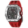TSAR BOMBA 5 ATM Water Luxurious Tonneau Stainless Steel Watch for Barrel Men's Wristwatch, Resistant, Shape, Business, Sports, Luxury, Fashion,