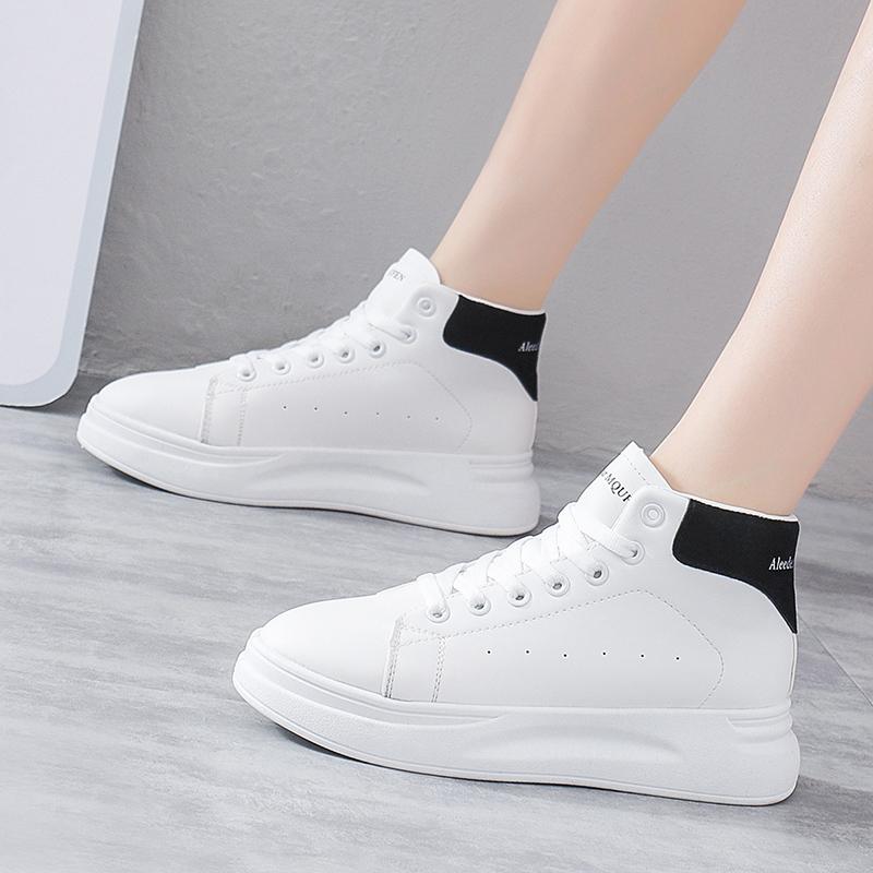 Zapatos deportivos para mujer zapatillas blancas de alta costura PU moda  zapatos de tenis para mujer comprar a buen precio — entrega gratuita,  reseñas reales con fotos — Joom