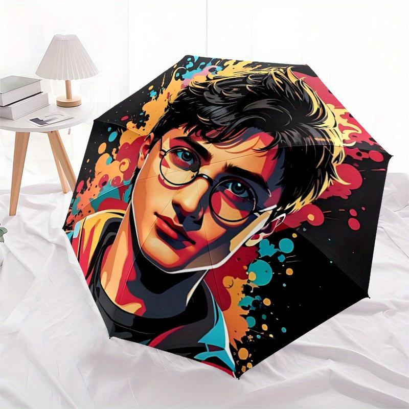 1pc Harry Potter Automatic Umbrella - Foldable with 8 Iron Ribs, Portable for Outdoor, Gift, Outdoor Umbrell141