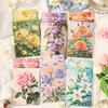 10Pcs Beautiful Flower Letterpress Embossed Background Paper Vintage Decor Material For Scrapbook Journal DIY Craft