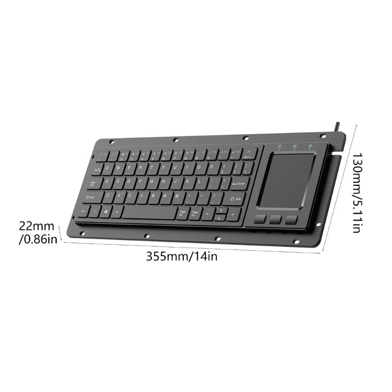 64Key Touchpads Integrated Waterproof Keyboards Supporting Win 11 Gestures for Industrial Applications Compatibility